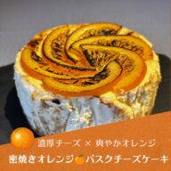 【6月限定】“蜜焼きオレンジ”のバスクチーズケーキが登場しました。